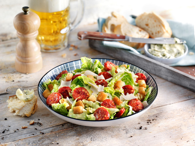 Ceasars Salad mit Chotizo