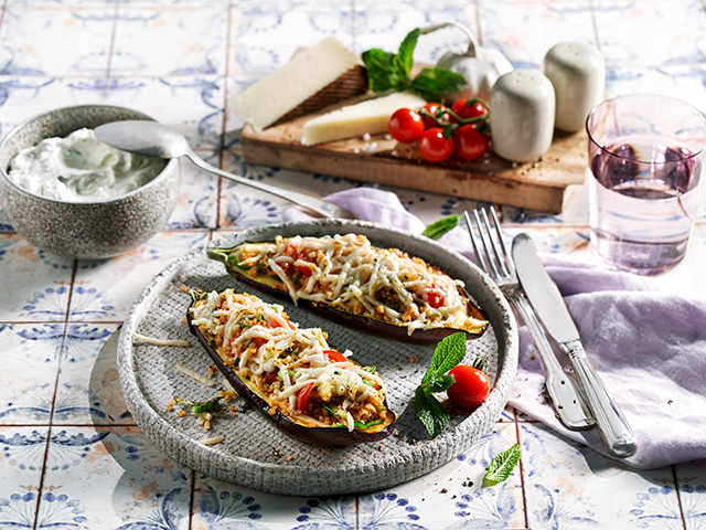 Gefuellte Auberginen