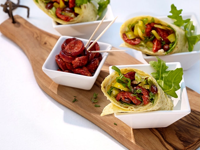 Burrito mit Auberginencreme